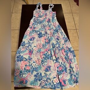 Lilly Pulitzer Kids Dress in Blue and Pink Floral